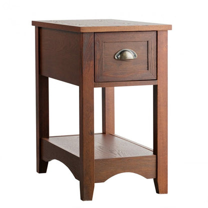 Set of 2 Contemporary Side End Table with Drawer