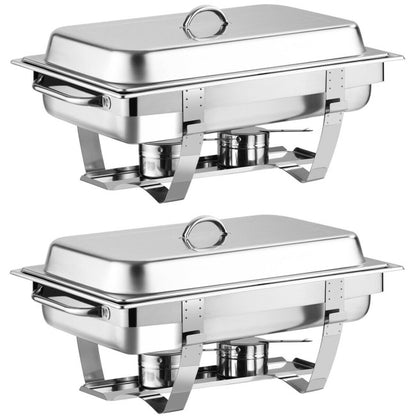 2 Packs Stainless Steel Full Size Chafing Dish