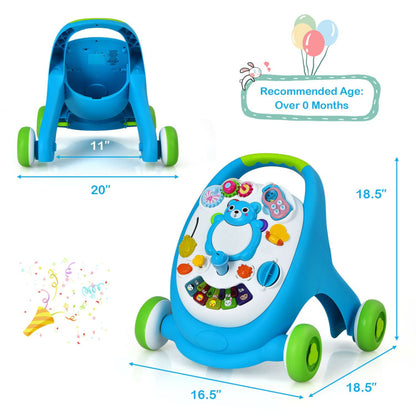 Sit-to-Stand Toddler Learning Walker with Lights and Sounds