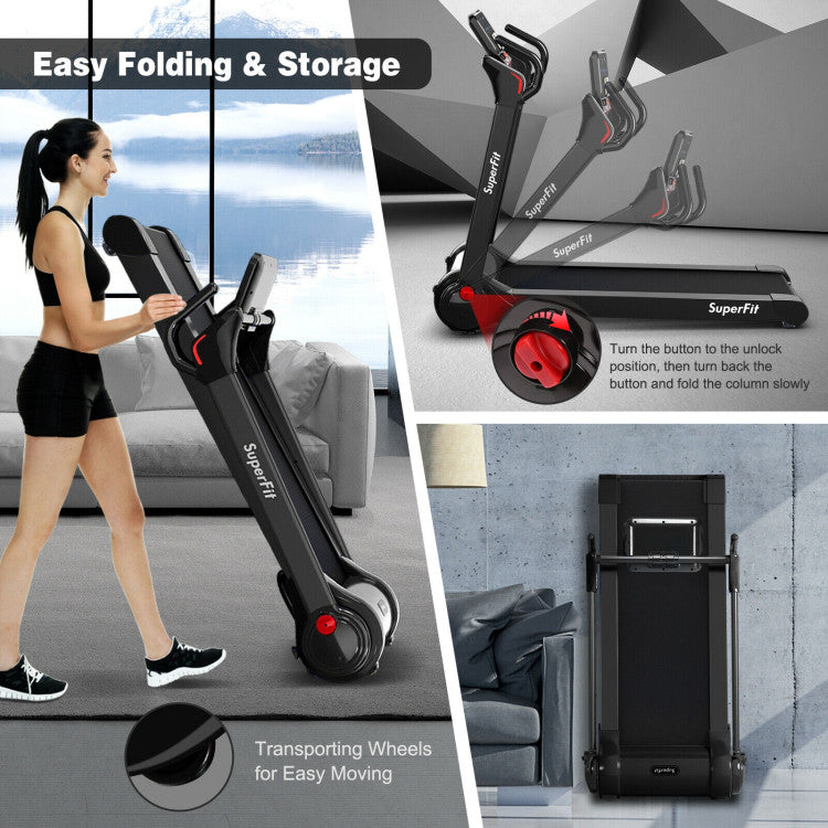 2.25 HP Electric Motorized Folding Treadmill with LED Display