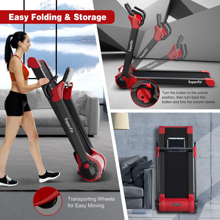 2.25 HP Electric Motorized Folding Treadmill with LED Display