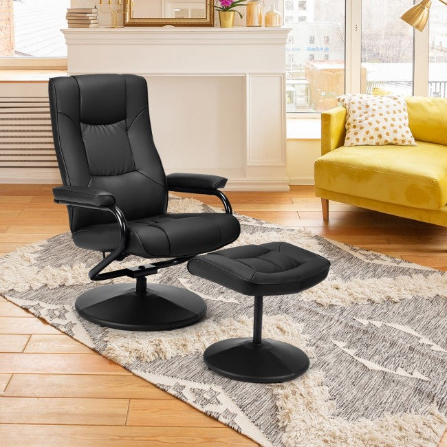 360° Swivel Recliner Chair with Ottoman