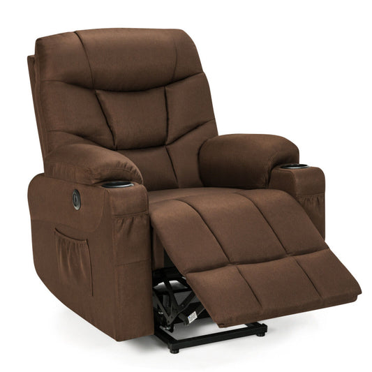 Costway Electric Power Lift Recliner Chair with Vibration Massage and Lumbar Heat