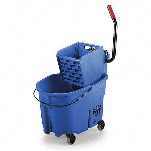 WaveBrake Mop Bucket and Wringer, 8.75 gal., Blue