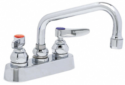 Manual, 4" Mount, 2 Hole Low Arc Laundry Sink Faucet