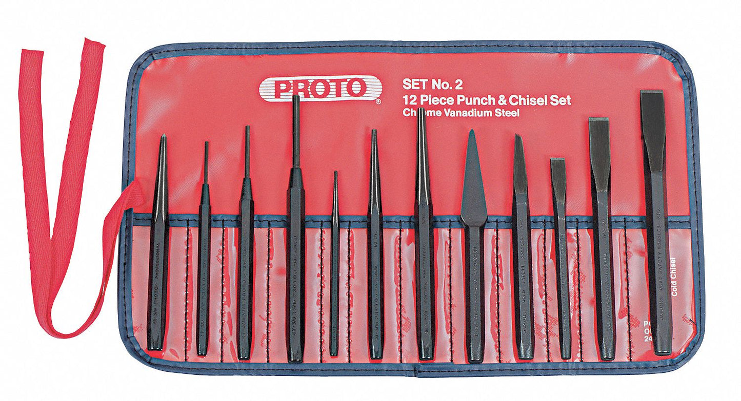 Punch and Chisel Set, 12 Pieces