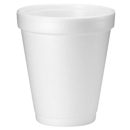 Disposable Cold/Hot Cup 8 oz. White, Foam, Pk1000 - Milagru Store