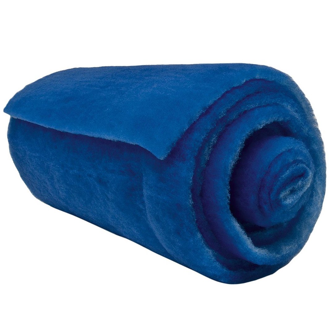 36 in x 90 ft x 1 in Polyester Air Filter Roll MERV 7, Blue/White