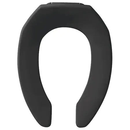 Toilet Seat, Without Cover, Plastic, Elongated, Black