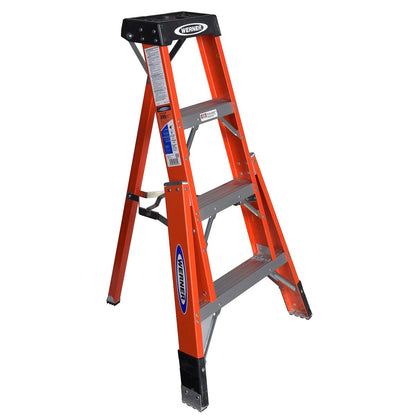 Werner 4 ft Fiberglass Tripod Stepladder, 300 lbs. Capacity