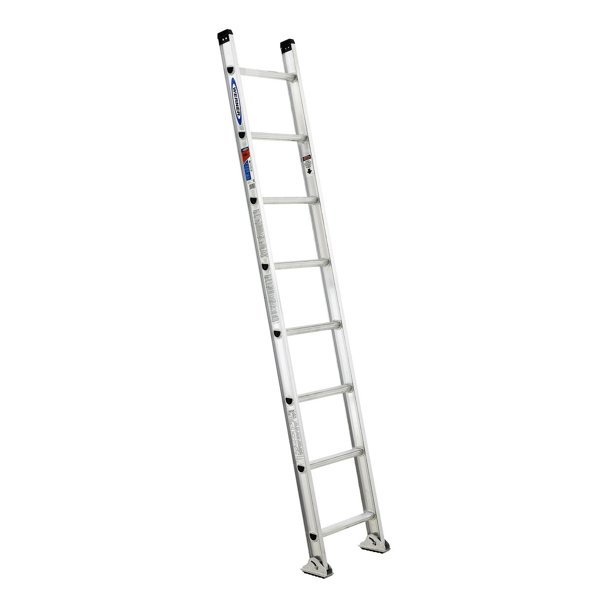 8 ft. Straight Ladder, Aluminum, 8 Steps, 300 lb Load Capacity