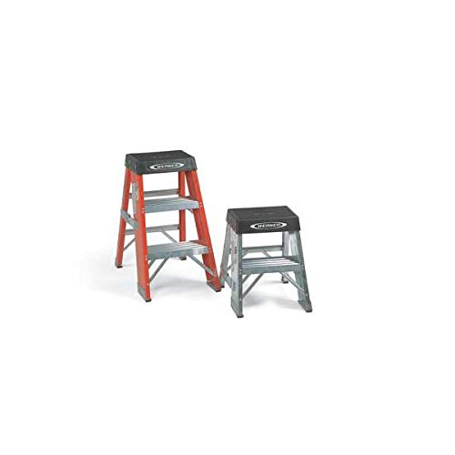 2 Steps, Fiberglass Step Stand, 375 lb. Load Capacity, Orange/Silver/Black