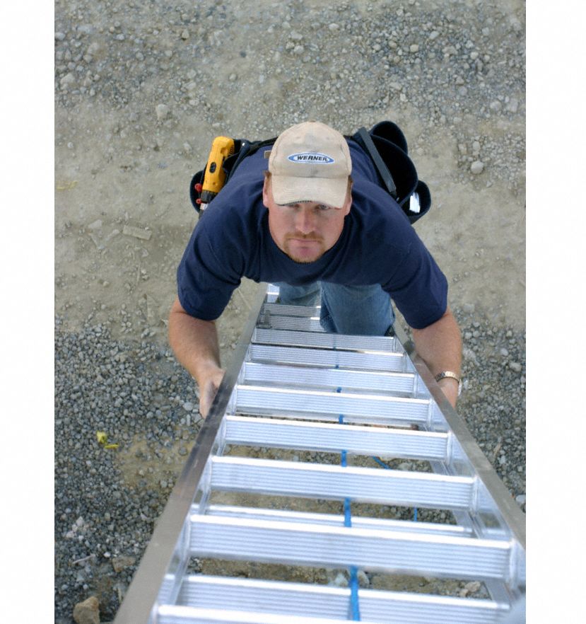20 ft Aluminum Extension Ladder, 300 lb Load Capacity