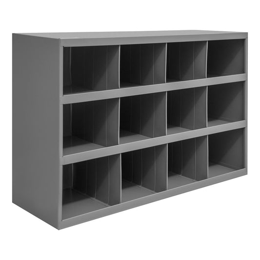 Prime Cold Rolled Steel Pigeonhole Bin Unit , 12 in D x 23 7/8 in H x