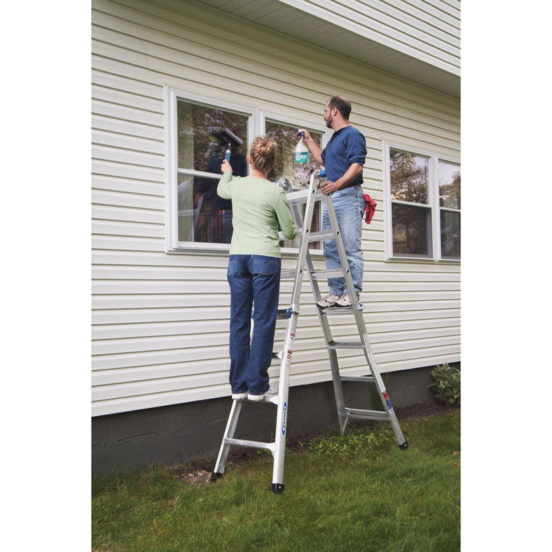 Werner Multipurpose Ladder, Extension, Scaffold, Staircase, Stepladder Configuration, 15 ft, Aluminum