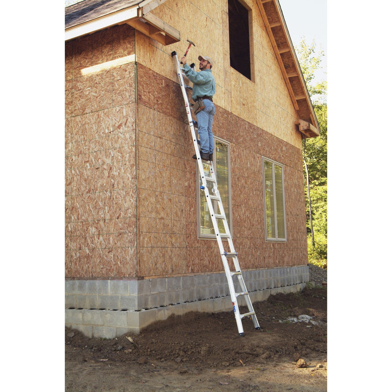 Werner Multipurpose Ladder, Extension, Scaffold, Staircase, Stepladder Configuration, 15 ft, Aluminum