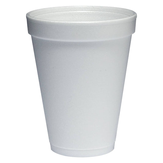 Disposable Cold/Hot Cup 12 oz. White, Foam, Pk1000