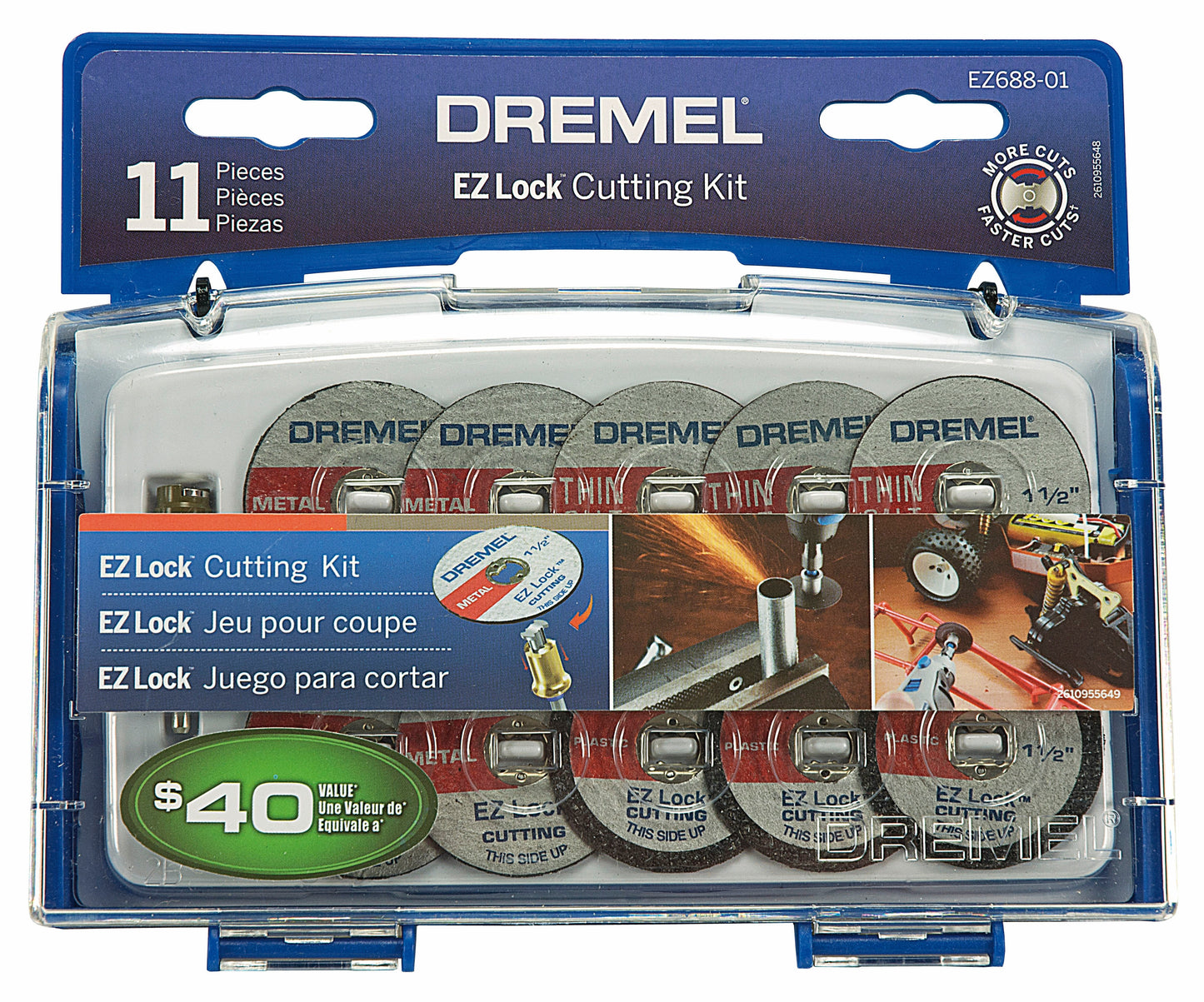 EZ Lock Cut Off Wheel Kit, 11 Pc