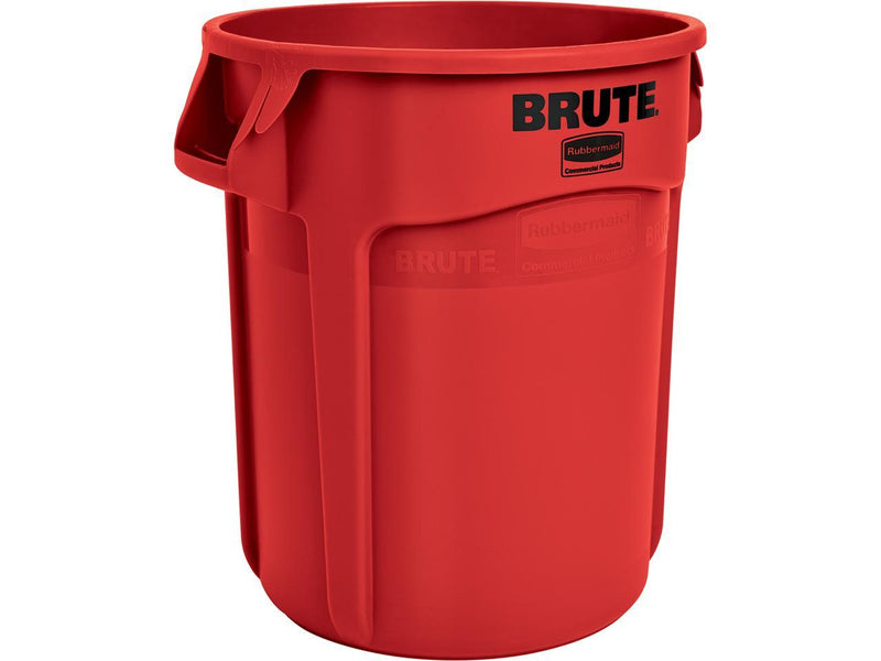 10 gal. Plastic Round Trash Can, Red