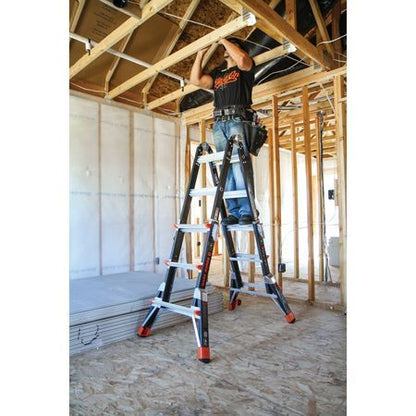Multipurpose Ladder, 90 Degrees , Extension, Scaffold, Staircase, Stepladder Configuration, 15 ft