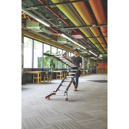 Multipurpose Ladder, 90 Degrees , Extension, Scaffold, Staircase, Stepladder Configuration, 15 ft