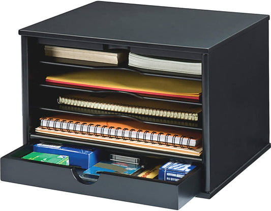 Desktop Organizer, Black, 5 Compartments
