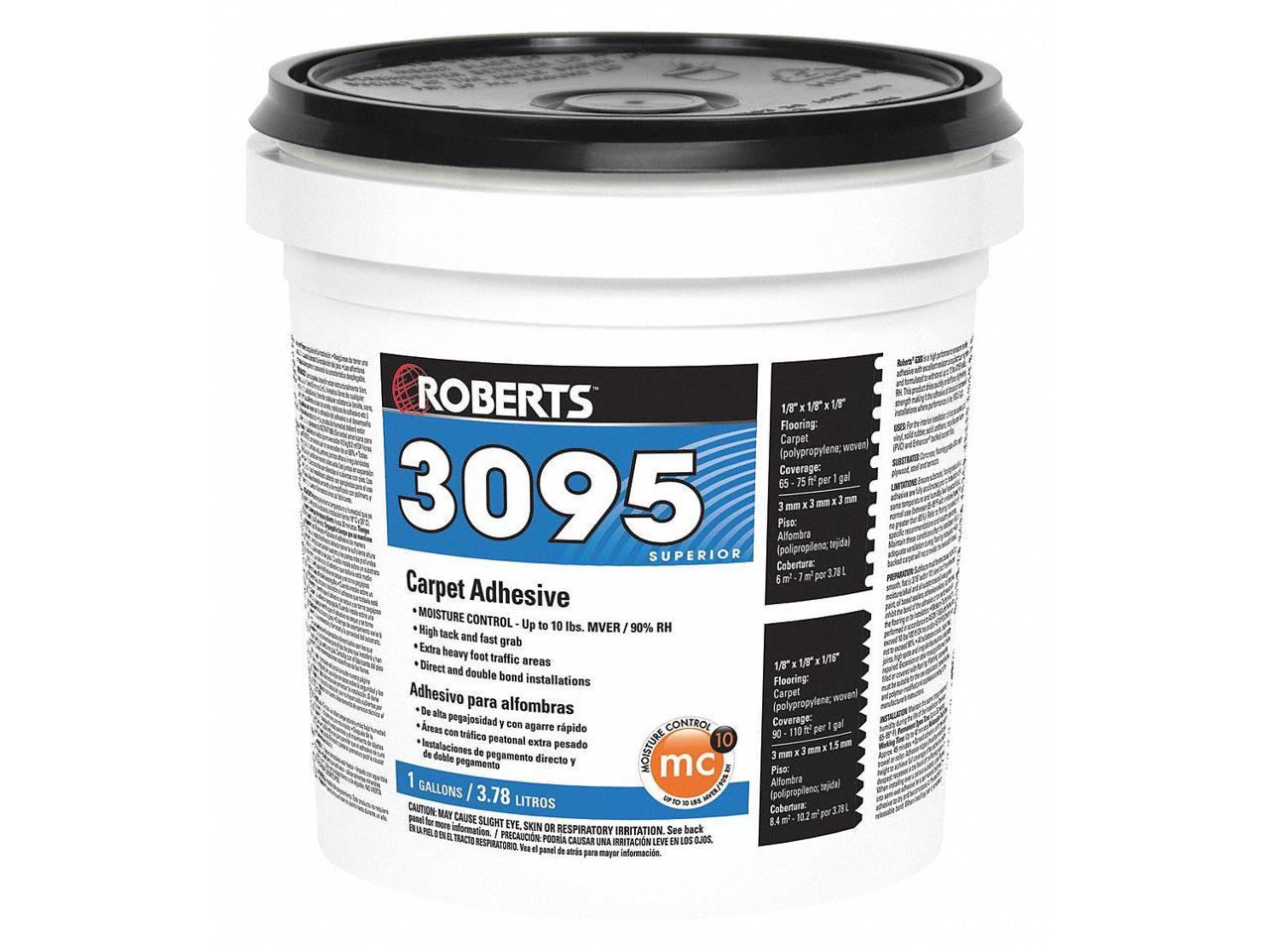 Floor Adhesive, 1 gal, Pail, Beige, Latex Base, Begins to Harden in 0 to 40 min