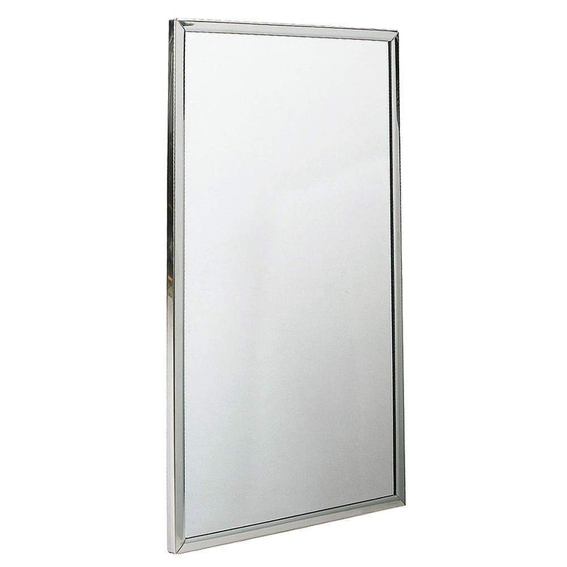 Wall Mount, Channel Frame Mirror, Bright Polished Stainless Steel Frame - Milagru Store
