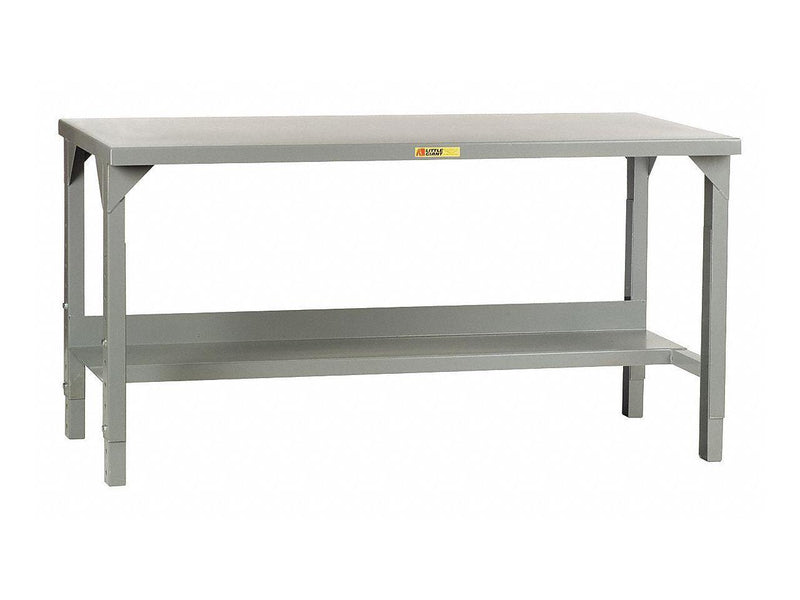 Bolted Workbenches, Steel, 60" W, 27" to 41" Height, 4500 lb., Straight