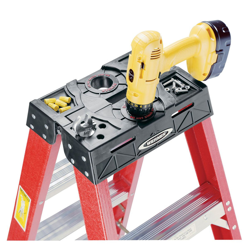 Werner 4 ft Fiberglass Stepladder, 375 lbs. Capacity