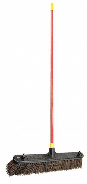 Push Broom, 60" Handle L, 24" Broom W