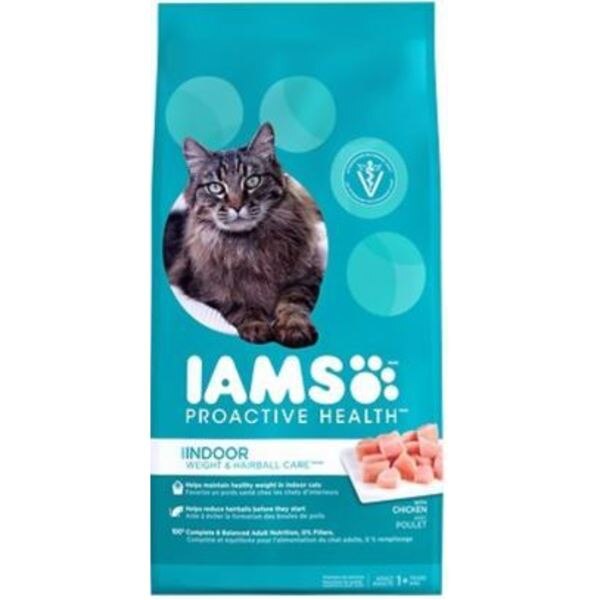 Iams ProHealth Cat Food Indoor & Hairball Control 3.5lbs, PK4