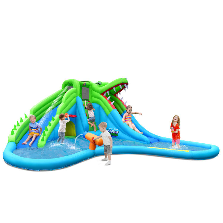 7-in-1 Inflatable Bounce House with Splashing Pool