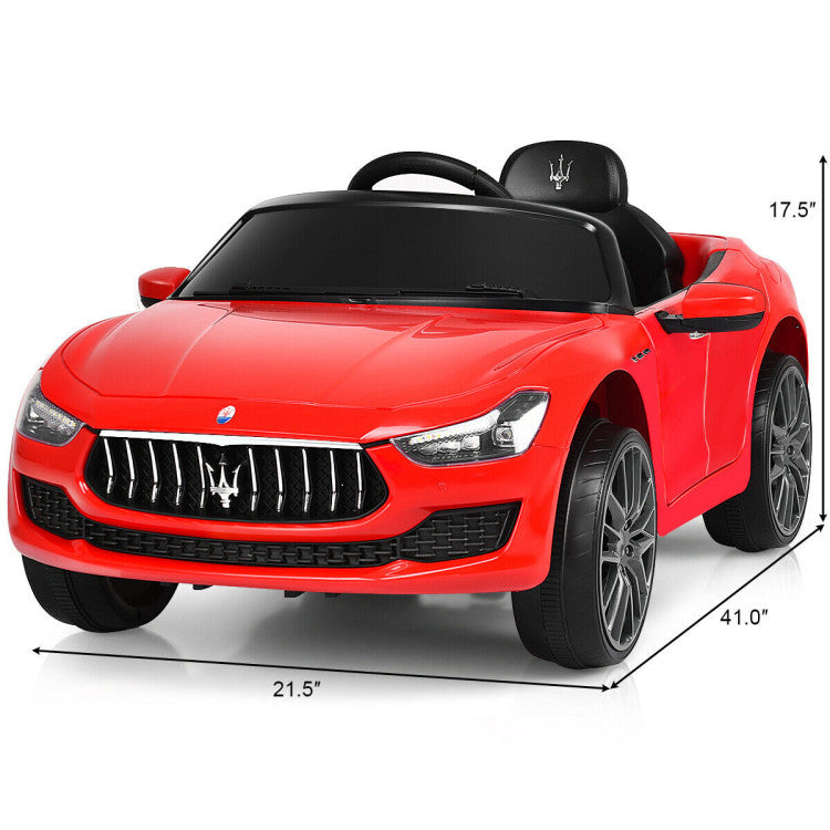 Costway 12 V Remote Control Maserati Licensed Kids Ride on Car