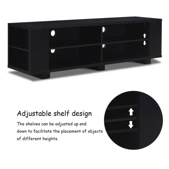TV Stand Modern Wood Storage Console Entertainment Center