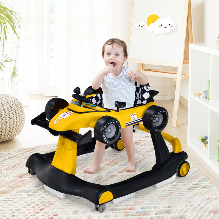 4-in-1 Foldable Activity Push Walker with Adjustable Height