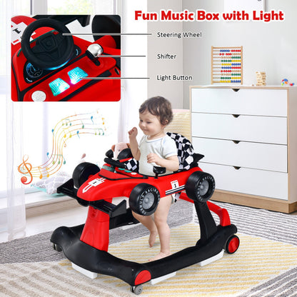 4-in-1 Foldable Activity Push Walker with Adjustable Height