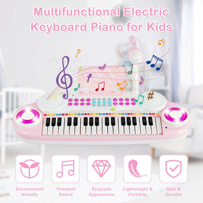 Costway Multifunctional 37 Electric Keyboard Piano with Microphone