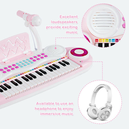 Costway Multifunctional 37 Electric Keyboard Piano with Microphone