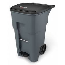 Rubbermaid Commercial Brute Step-On Rollout Trash Can