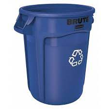 Rubbermaid Commercial Products BRUTE Heavy-Duty Round Trash/Garbage Can with Venting Channels 