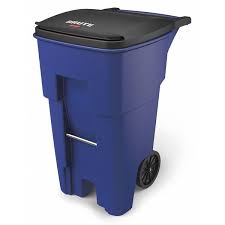 Rubbermaid Commercial Products BRUTE Rollout Heavy-Duty Wheeled Trash/Garbage Can