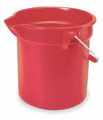 Rubbermaid Commercial Products Gallon BRUTE Heavy-Duty, Corrosive-Resistant, Round Bucket, Red 