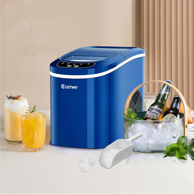 Mini Portable Electric Ice Maker Machine with Ice Scoop