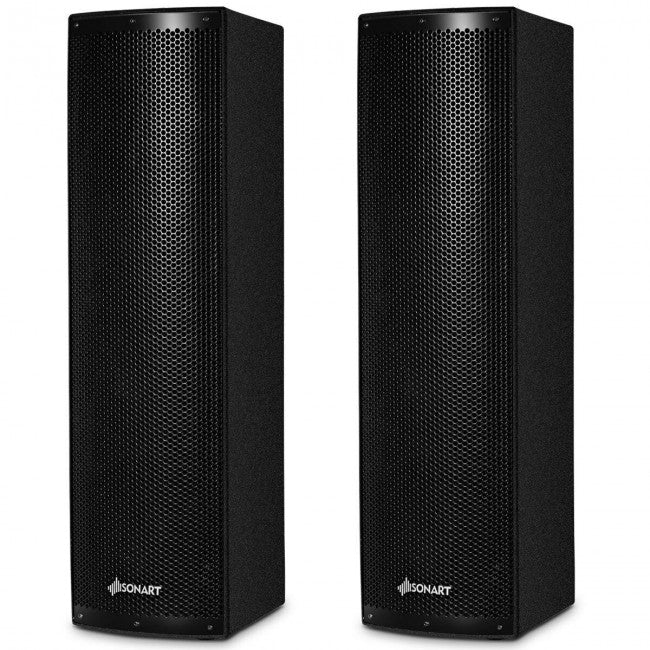 2000W Set of 2 Bi-Amplified Speakers with USB/SD Card Input