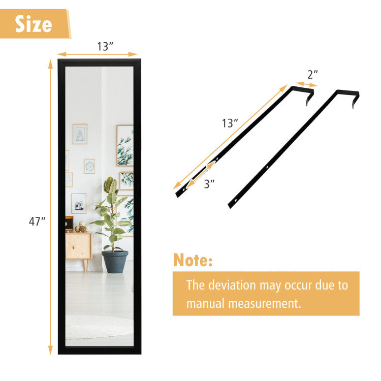 47 x 13 Inch Full Length Wall Mounted Mirror with PS Frame and Explosion-proof Film