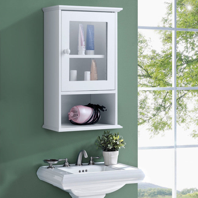 Bathroom Wall Mounted Adjustable Hanging Storage Medicine Cabinet