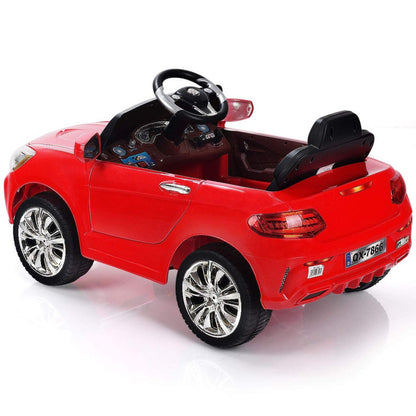 Costway 6V Kids Remote Control Battery Powered LED Lights Riding Car