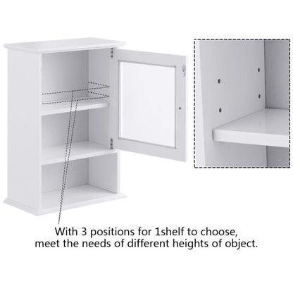 Bathroom Wall Mounted Adjustable Hanging Storage Medicine Cabinet