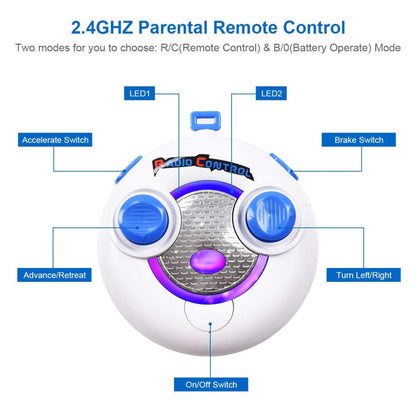 Costway 6V Kids Remote Control Battery Powered LED Lights Riding Car